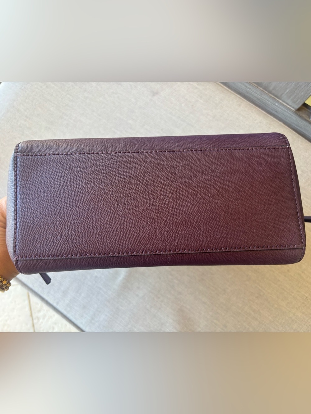kate spade Plum Leather Top-Handle Satchel with Matching Wallet - Picture 4 of 14